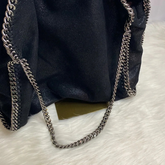 Stella McCartney Falabella Fold Over Shoulder Bag with Chain straps Black - Picture 11 of 17
